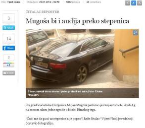Vijesti screen shot - Mugošin automobil?